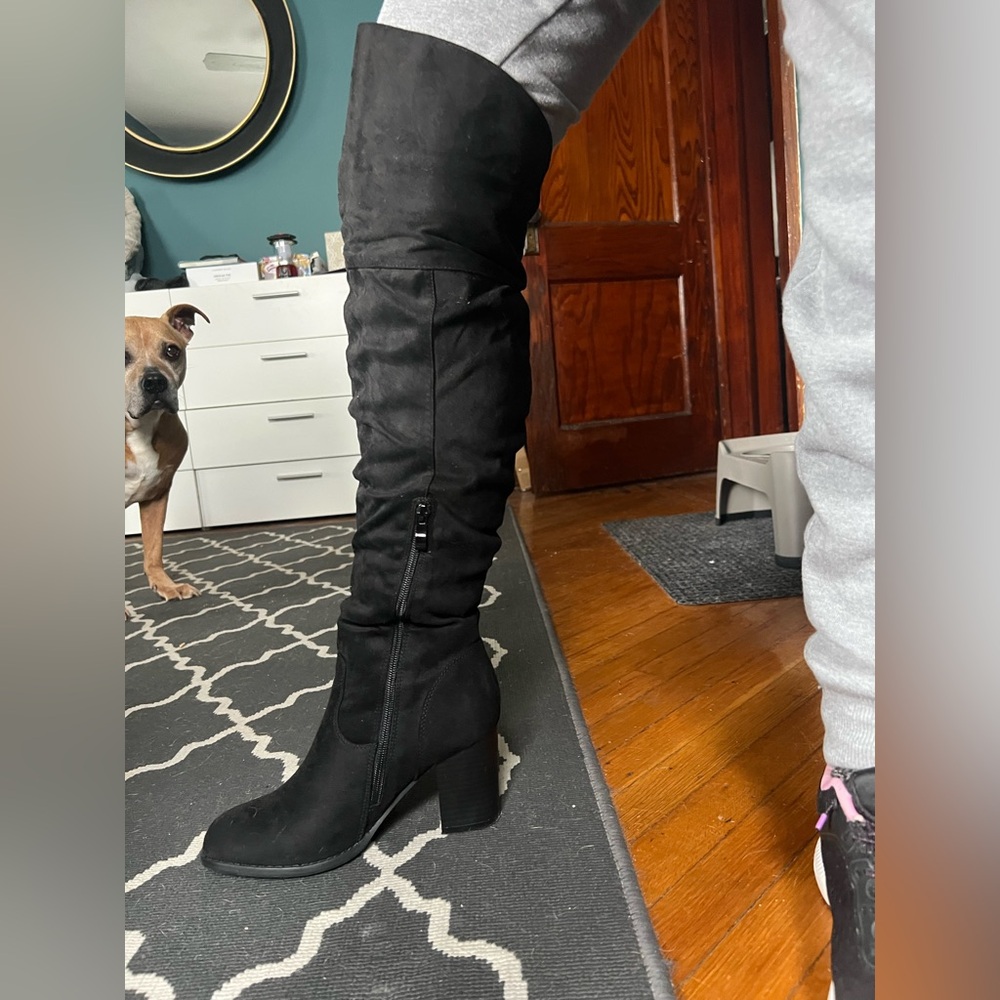 Black Knee-High Boots